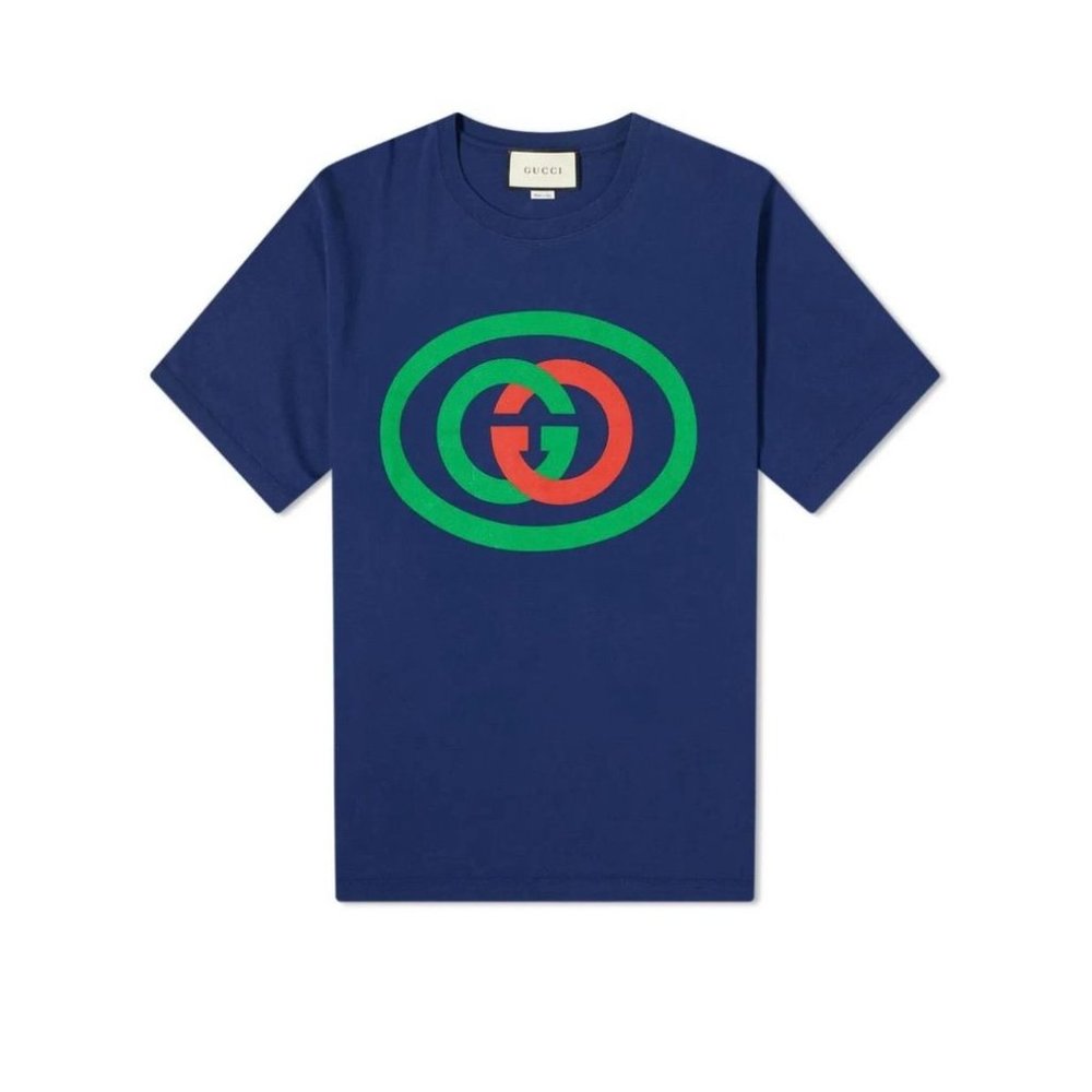 GUCCI MEN'S XLARGE GG OVAL VINTAGE TEE